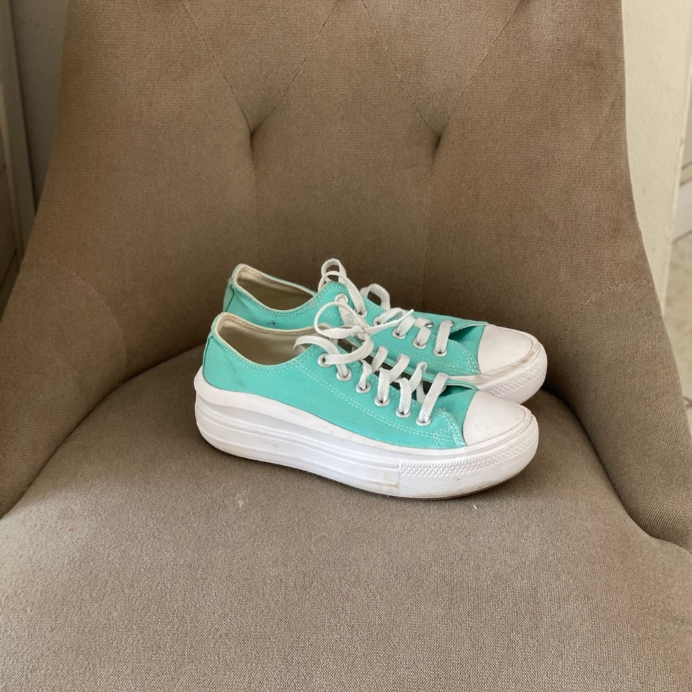 Converse Blue and White Chunky Sole Sneakers